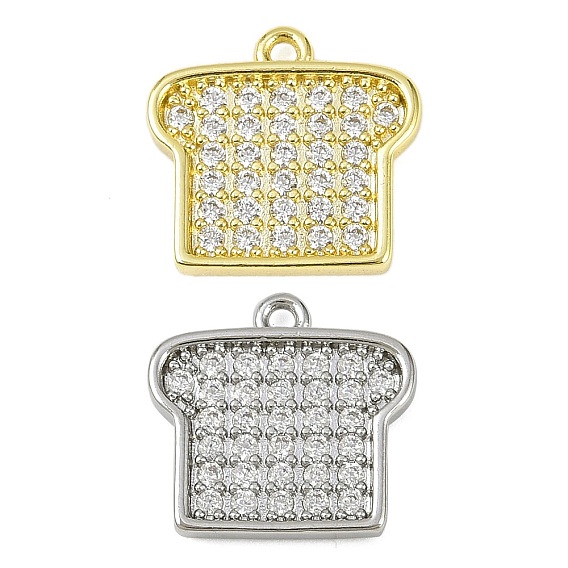 Латунные микропаве прозрачные кубические циркониевые подвески, без кадмия, без никеля и без свинца, долговечный
