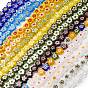 Handmade millefiori lampwork beads strands, слива