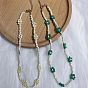 Fashionable Glass Bead Necklace - Simple, Elegant, Versatile, Collarbone Chain for Women.
