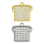 Латунные микропаве прозрачные кубические циркониевые подвески, без кадмия, без никеля и без свинца, долговечный