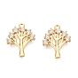 Латунные микропаве прозрачные кубические циркониевые подвески, дерево