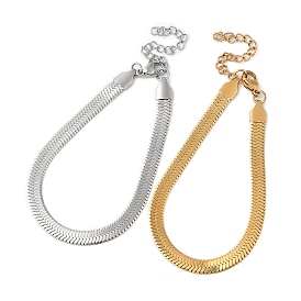 304 Stainless Steel Herringbone Chain Bracelet for Men Women
