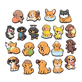 Dog Theme PVC Cabochons, Mixed Shapes