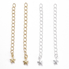 Brass Chains Extender, with Star Charms