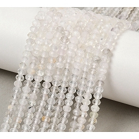 Природных кристаллов кварца бисер нитей, граненые, горного хрусталя, рондель