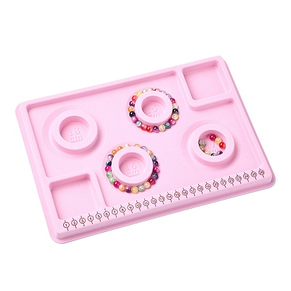 PE-Perlen-Designplatten, Armband Design Board, mit abgestuften Messungen, DIY Perlen Schmuck machen Tablett, Rechteck