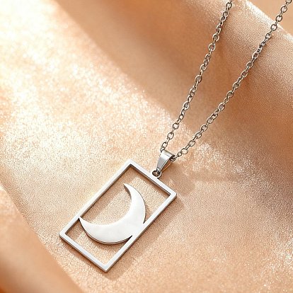 201 Подвески-колье из полого прямоугольника из нержавеющей стали