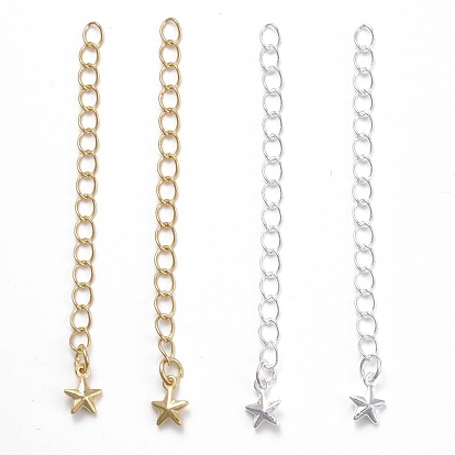 Brass Chains Extender, with Star Charms