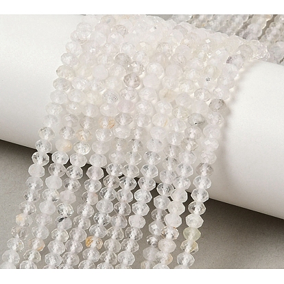 Природных кристаллов кварца бисер нитей, граненые, горного хрусталя, рондель