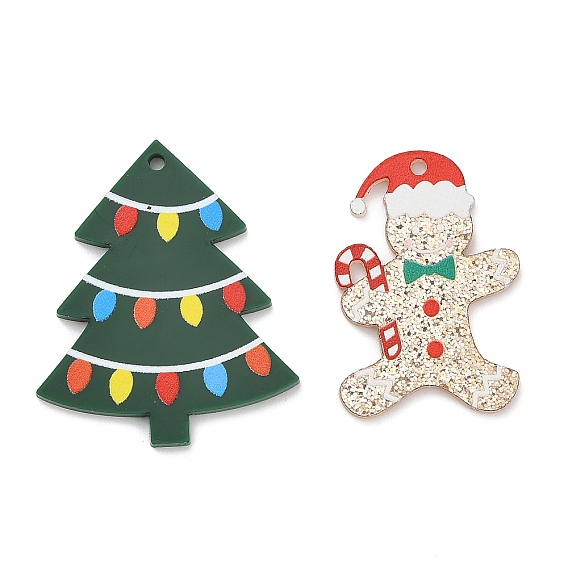 Акриловые подвески с рождественским принтом