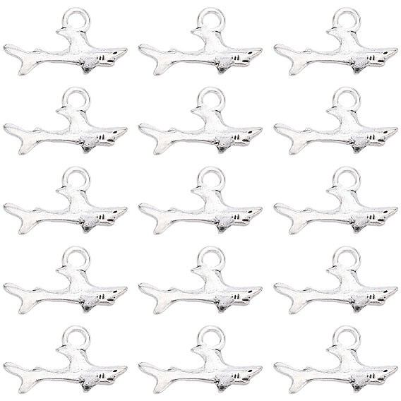 Тибетский стиль сплава цинка подвески, форма акулы, без свинца и без кадмия