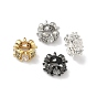 Бусины в форме капли и цветка из латуни с прозрачными кубическими циркониями, европейские бусины, большое отверстие шарик, без кадмия и без свинца, стойки покрытие, долговечный