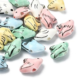 20шт 5 цвета фарфоровые бусины ручной работы, пастельный фарфор, голубь