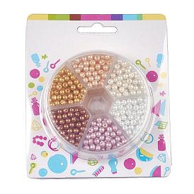 Glass Pearl Bead Sets, Pearlized, Round