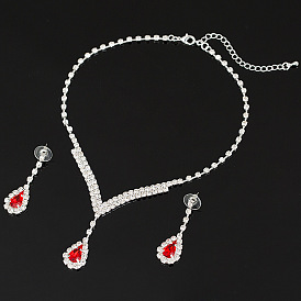 Bride Jewelry Set - Diamond Necklace and Earrings Set, Necklace N163