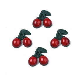 Cabuchones de resina opacos, cereza