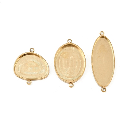 304 из нержавеющей стали параметров соединителя кабошон, ионное покрытие (ip), овальные