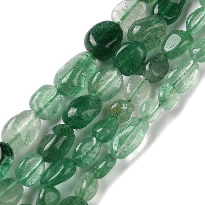 Натуральный зеленый клубника кварц бисер нити, самородки, упавший камень