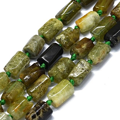 Natural Green Garnet Beads Strands, Nuggets