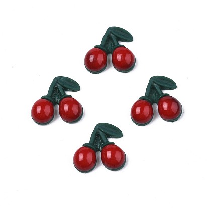 Cabuchones de resina opacos, cereza