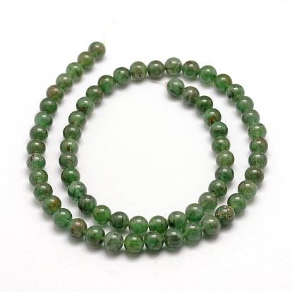 Natural Green Aventurine Beads Strands, Round