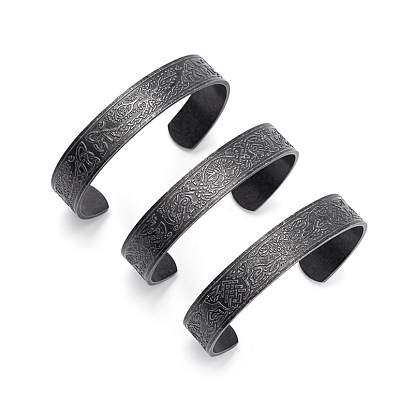 Браслеты-манжеты из нержавеющей стали викинг для женщин и мужчин