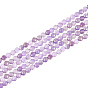 2 Strands Natural Amethyst Beads Strands, Faceted, Round