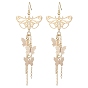 Butterfly Brass Charm Dangle Earrings for Women