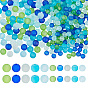 350 piezas 10 estilos pintura para hornear cuentas de vidrio transparente, para hacer bisutería, esmerilado, rondo