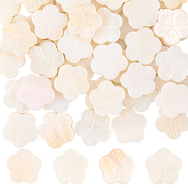 2 нити из натуральных пресноводных ракушек, цветок