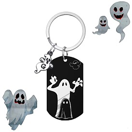 Halloween key chain ghost pendant party decorations Halloween gift backpack decorations