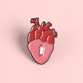 Cute Cartoon Heart-shaped Enamel Pin Badge Brooch for Clothes Bag Hat Decoration
