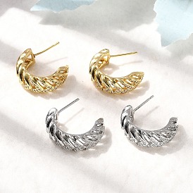 Серьги-гвоздики из латунного микро-паве, стойки покрытие, долговечный, без кадмия и без свинца