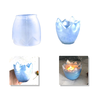 DIY 3D Egg Shell Candle Holder Silicone Molds, Resin Casting Molds, for UV Resin, Epoxy Resin Craft Making