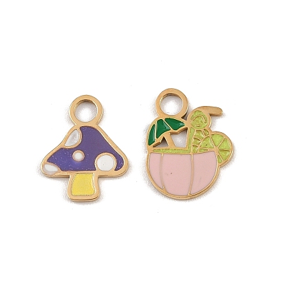 304 из нержавеющей стали шармы эмали, ионное покрытие (ip), реальный 18 k позолоченный