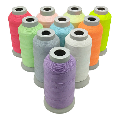 150D/2 Luminous Polyester Sewing Thread, Glow in Dark, Polyester Cord for Jewelry Making