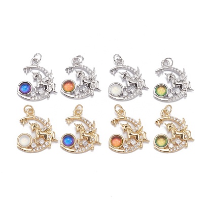 Подвески из прозрачного кубического циркония из латуни, с целью перехода в кольце, долговечный, без свинца и без кадмия, луна