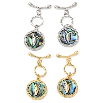 Латунные застежки-кнопки с ракушкой пауа, без кадмия, без никеля и без свинца, морковь