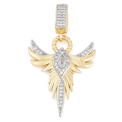 Латунные микро проложить кубического циркония подвески, без кадмия и без свинца, крылатые прелести