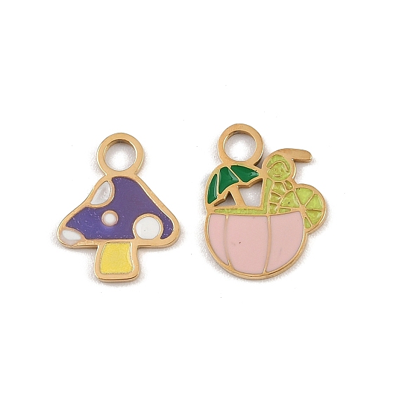 304 из нержавеющей стали шармы эмали, ионное покрытие (ip), реальный 18 k позолоченный