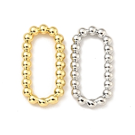 Crémaillère laiton imitation perles rondes liens anneaux, sans cadmium et sans plomb, ovale, plaqué longue durée