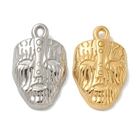 Ion Plating(IP) 304 Stainless Steel Pendants, Mask Charm