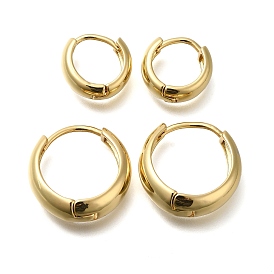 Rack Plating Brass Hoop Earrings, Long-Lasting Plated, Cadmium Free & Lead Free