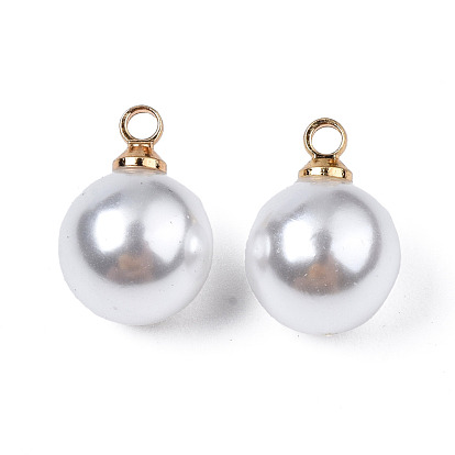 Round Plastic Pearl Charms