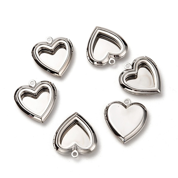 Pendentifs médaillon en laiton, cœur