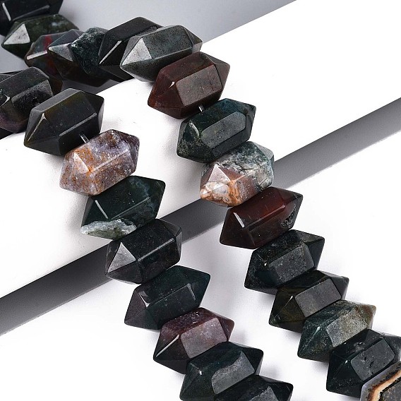 Природного индийского агата бисер нитей, пуля, граненые