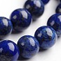 Круглый природных лазурит шарика Gemstone пряди, окрашенные