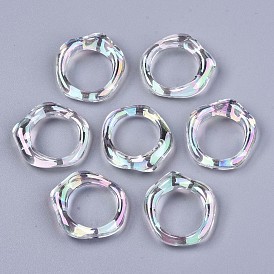 Transparent Acrylic Linkings Rings, AB Color, Ring