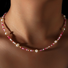 Французские ожерелья из искусственного жемчуга и стеклянных бусин, золотые