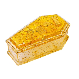 Natural Citrine Ornaments Resin Coffin Decoration